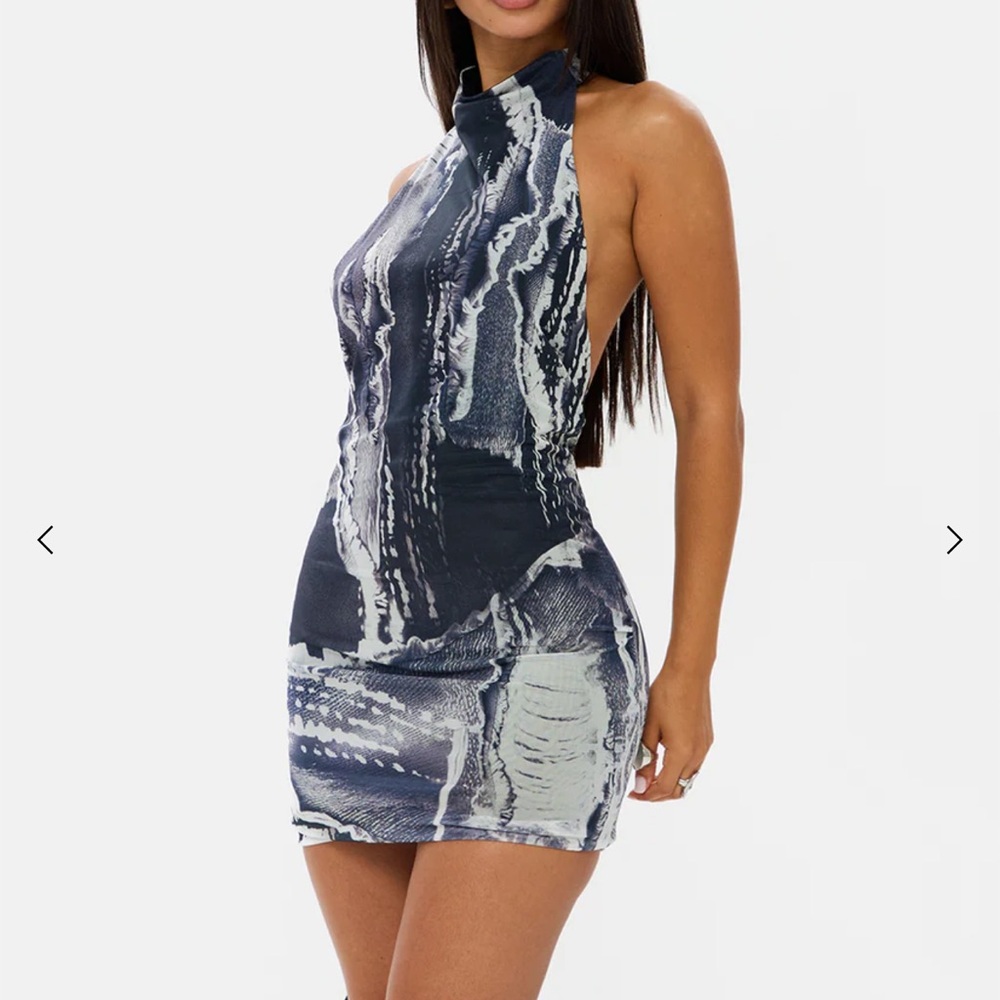 Halterneck mini dress